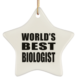 World's Best Biologist - Star Ornament