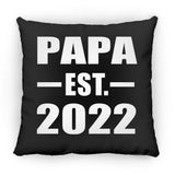 Papa Established EST. 2022 - Throw Pillow Black