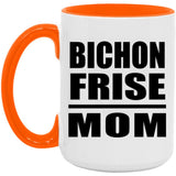 Bichon Frise Mom - 15oz Accent Mug Orange