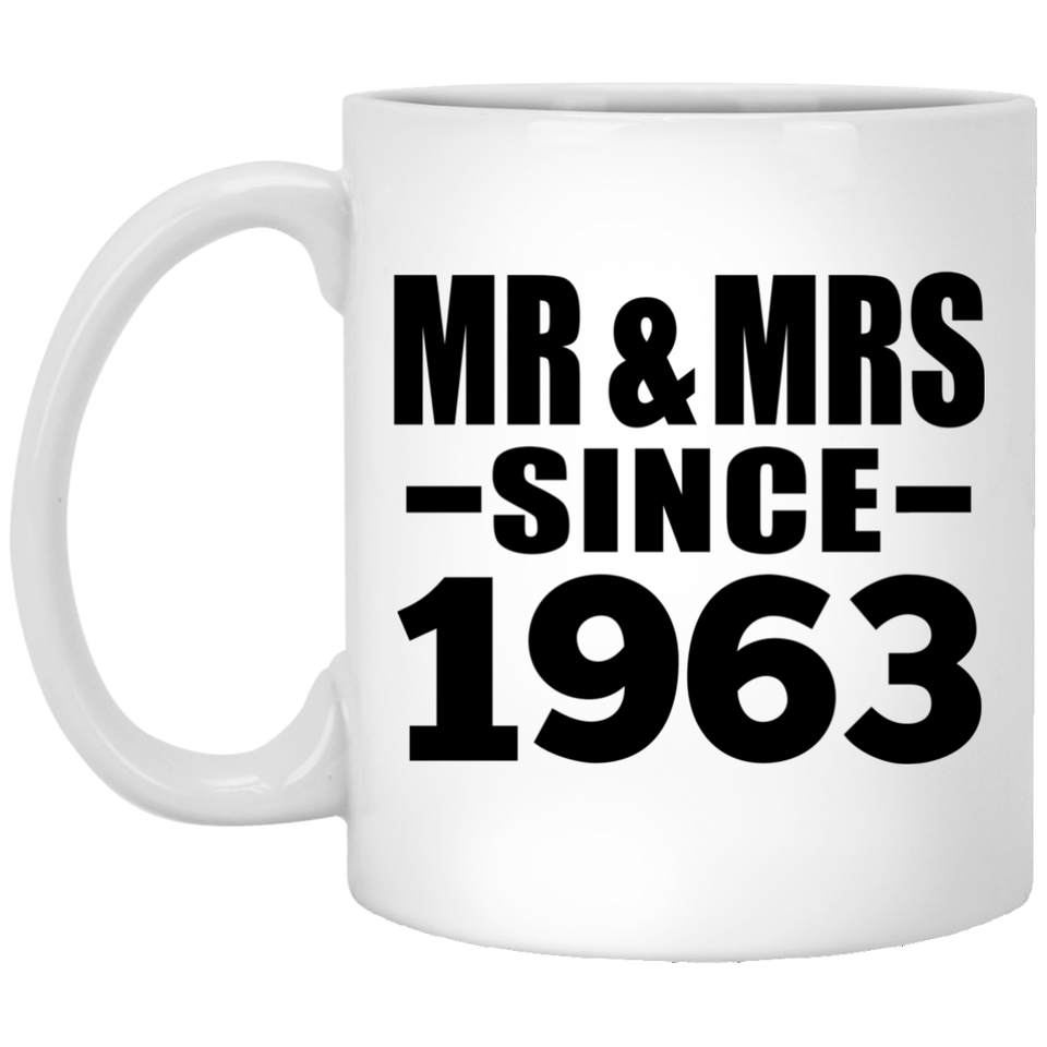 61st Anniversary Mr & Mrs Since 1963 - 11 Oz Coffee Mug