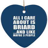 All I Care About Is Briard - Heart Ornament