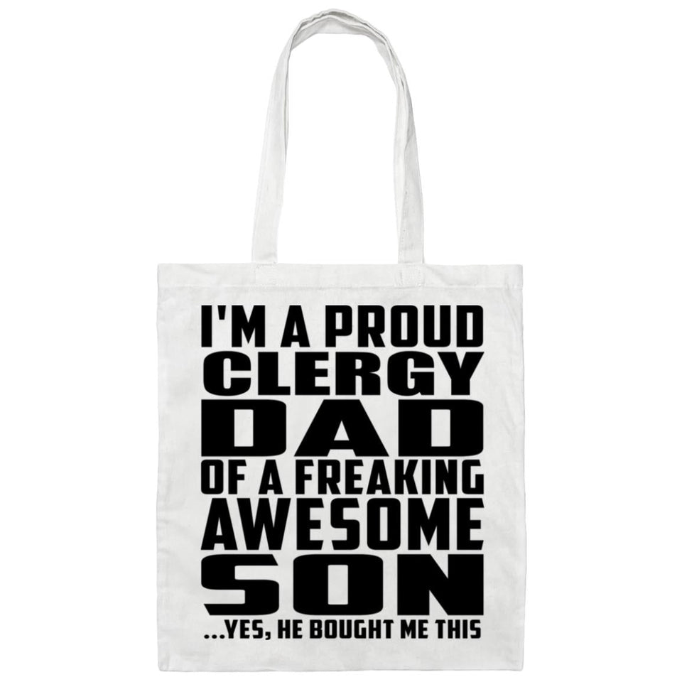 Proud Clergy Dad Of Awesome Son - Tote Bag White