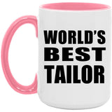 World's Best Tailor - 15oz Accent Mug Pink