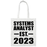 Systems Analyst Established EST. 2023 - Tote Bag White