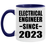 Electrical Engineer Since 2023 - 11oz Accent Mug Purple