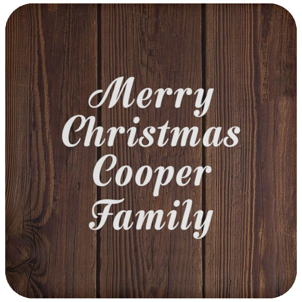 Merry Christmas Cooper Family - Drink Coaster D