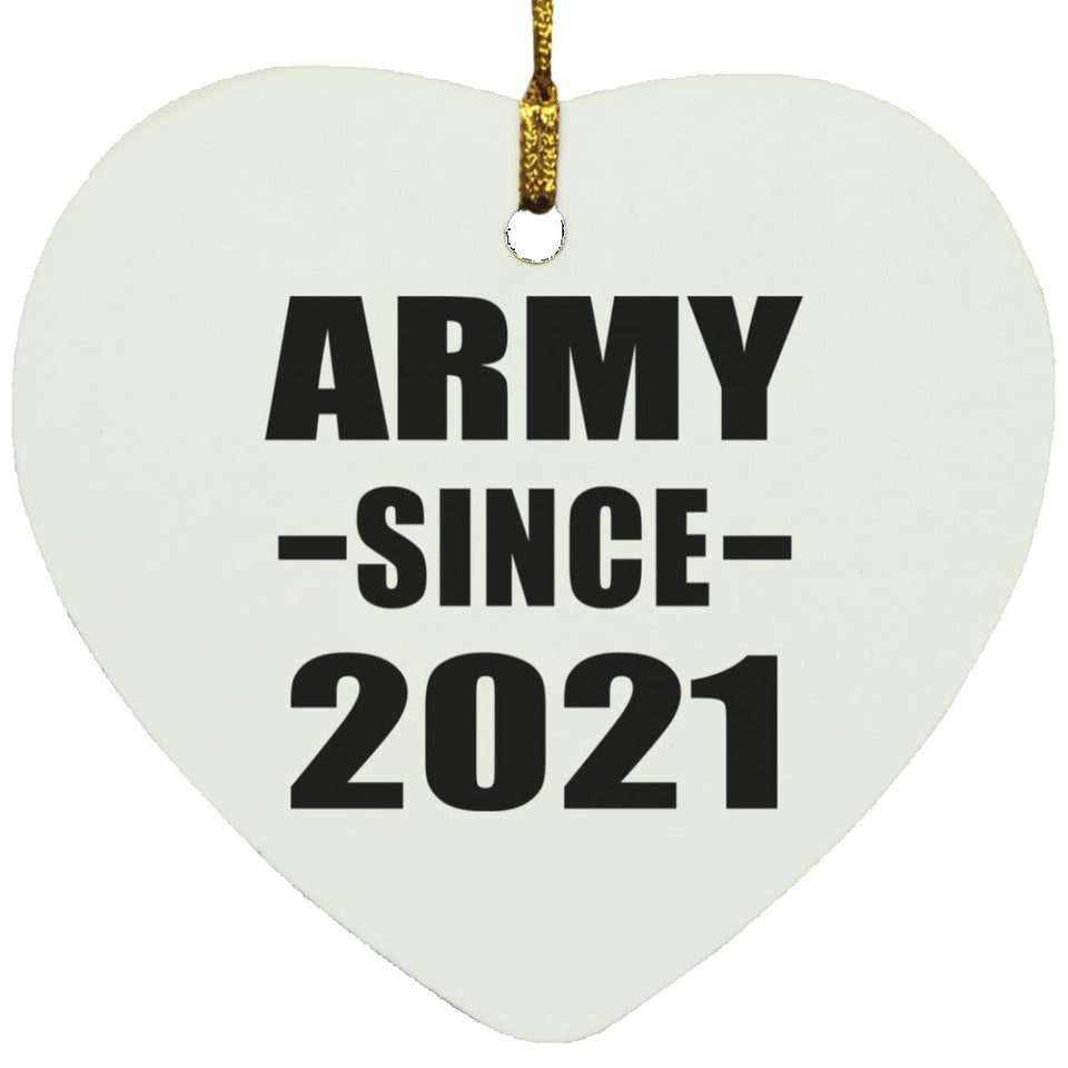 Army Since 2021 - Heart Ornament