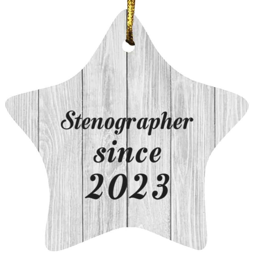 Stenographer Since 2023 - Star Ornament F