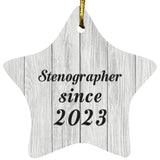 Stenographer Since 2023 - Star Ornament F