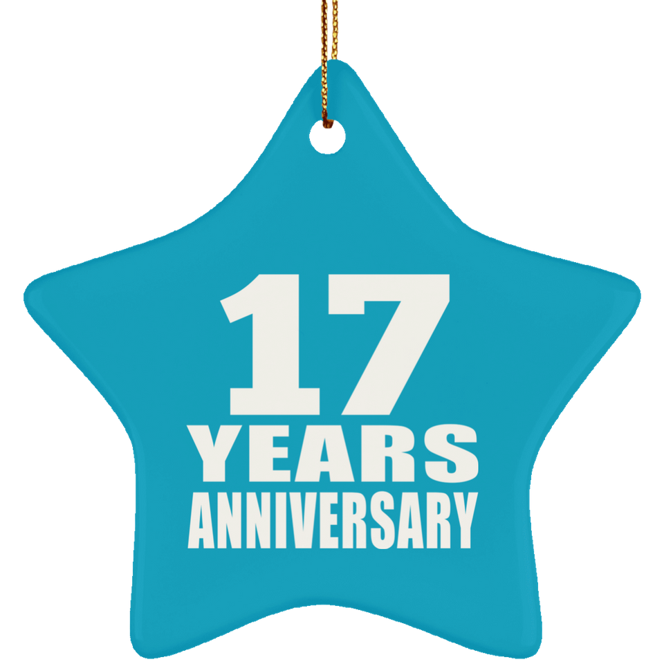17th Anniversary 17 Years - Star Ornament