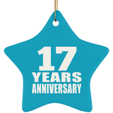 17th Anniversary 17 Years - Star Ornament