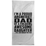 Proud Architect Dad Of Awesome Daughter - Hand Towel