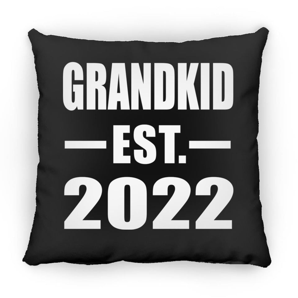 Grandkid Established EST. 2022 - Throw Pillow Black