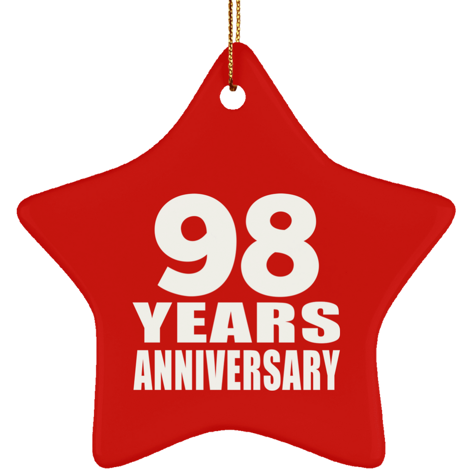 98th Anniversary 98 Years - Star Ornament
