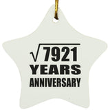 89th Anniversary Square Root of 7921 Years Anniversary - Star Ornament
