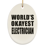 World's Okayest Electrician - Oval Ornament