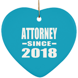 Attorney Since 2018 - Heart Ornament