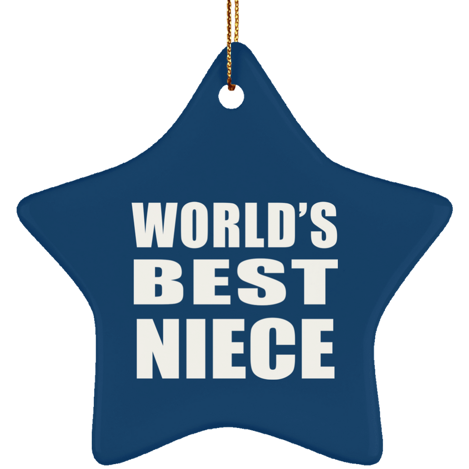 World's Best Niece - Star Ornament