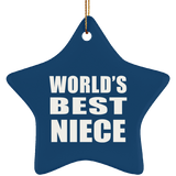 World's Best Niece - Star Ornament