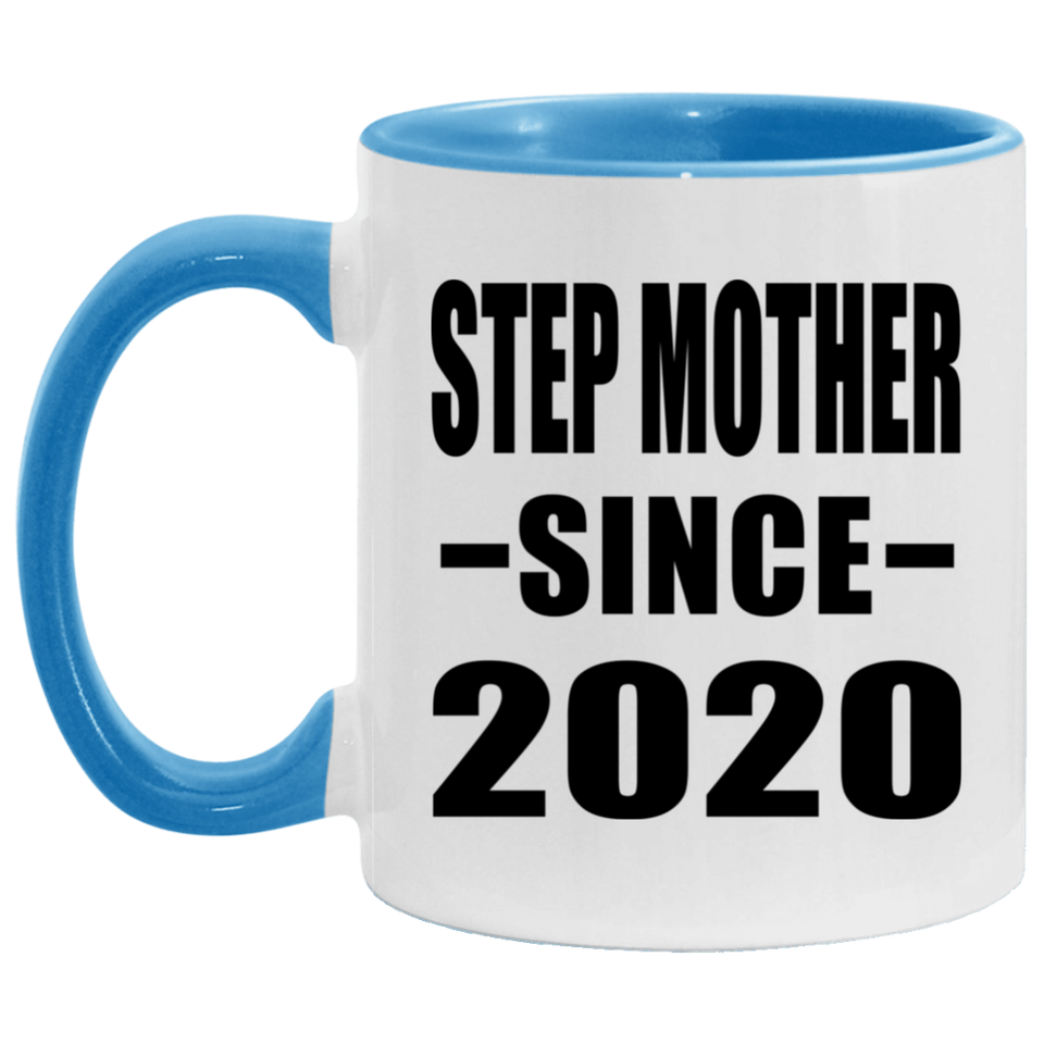 Step Mother Since 2020 - 11oz Accent Mug Blue