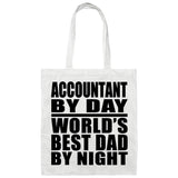 Accountant By Day World's Best Dad By Night - Tote Bag White
