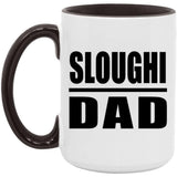 Sloughi Dad - 15oz Accent Mug Black