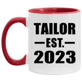 Tailor Established EST. 2023 - 11oz Accent Mug Red