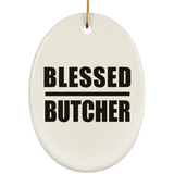 Blessed Butcher - Oval Ornament