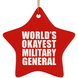 World's Okayest Military General - Star Ornament