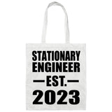 Stationary Engineer Established EST. 2023 - Tote Bag White