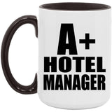 A+ Hotel Manager - 15oz Accent Mug Black