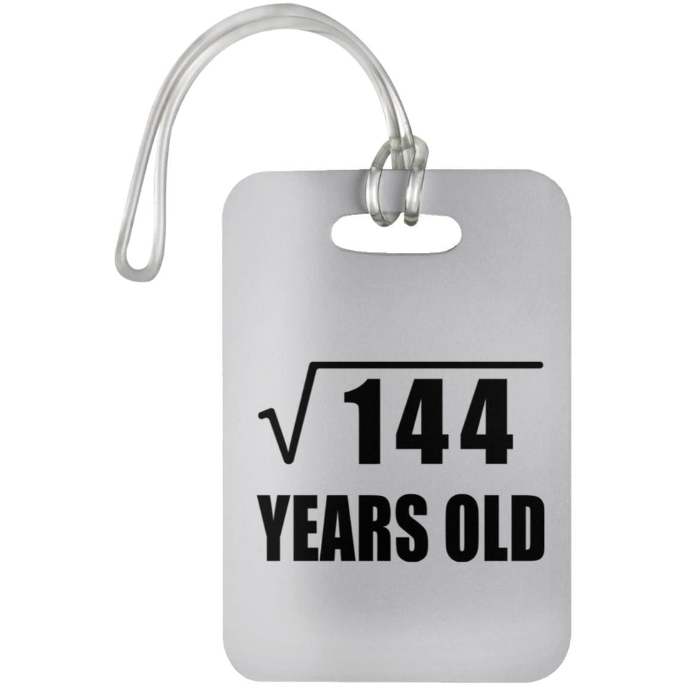 12th Birthday Square Root of 144 Years Old - Luggage Bag Tag