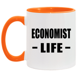 Economist Life - 11oz Accent Mug Orange
