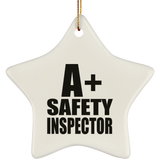 A+ Safety Inspector - Star Ornament
