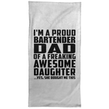 Proud Bartender Dad Of Awesome Daughter - Hand Towel