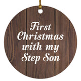 First Christmas With My Step Son - Circle Ornament D