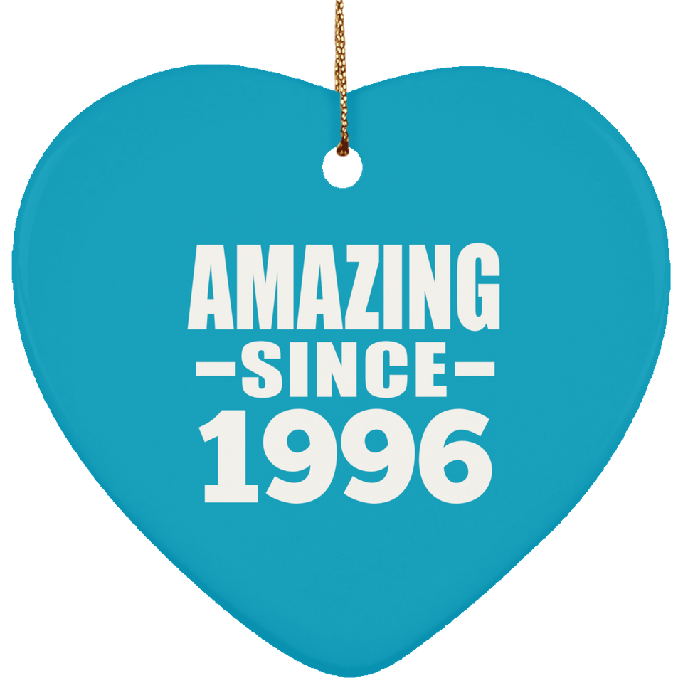 28th Birthday Amazing Since 1996 - Heart Ornament