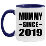 Mummy Since 2019 - 11oz Accent Mug Purple