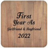 First Year As Girlfriend & Boyfriend 2022 - Drink Coaster C