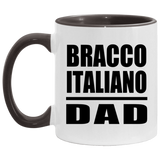 Bracco Italiano Dad - 11oz Accent Mug Black
