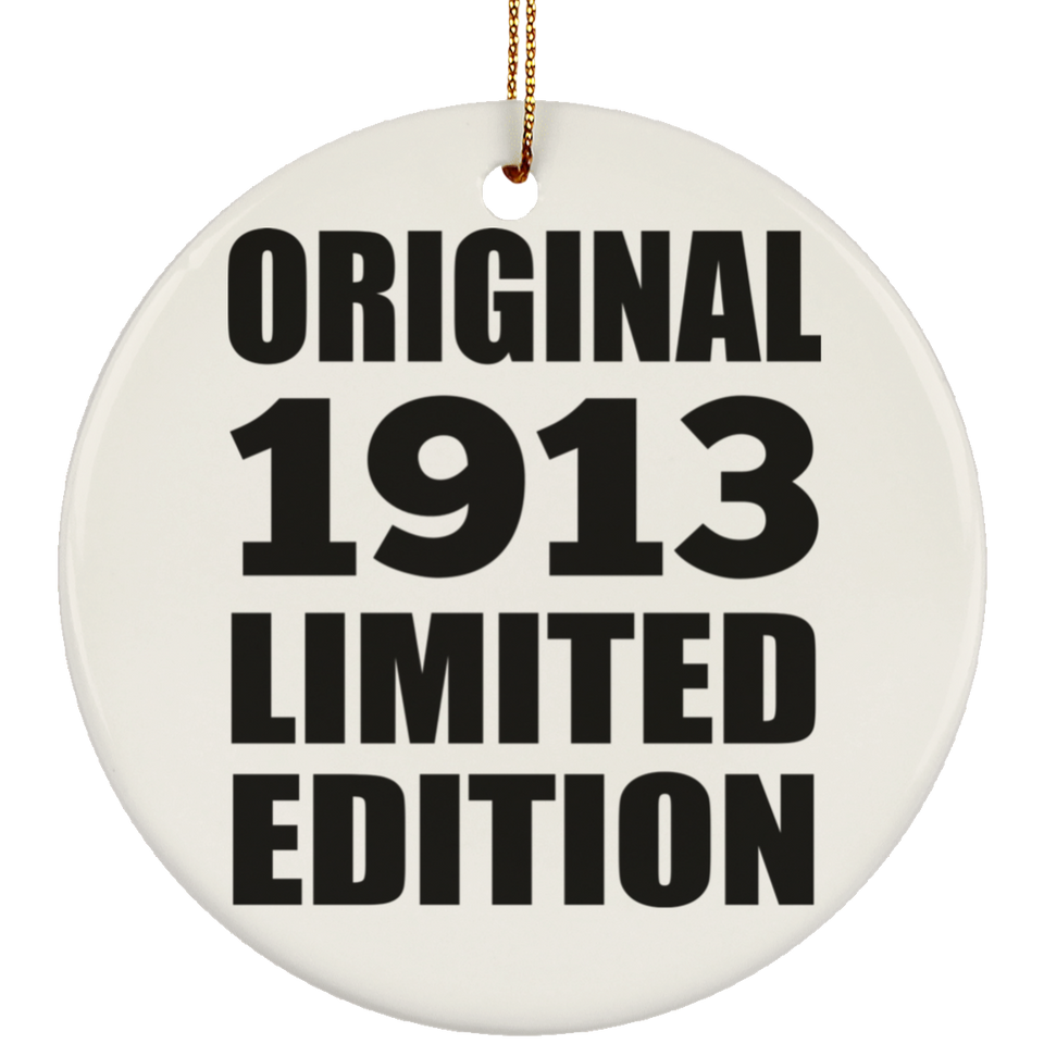 111th Birthday Original 1913 Limited Edition - Circle Ornament