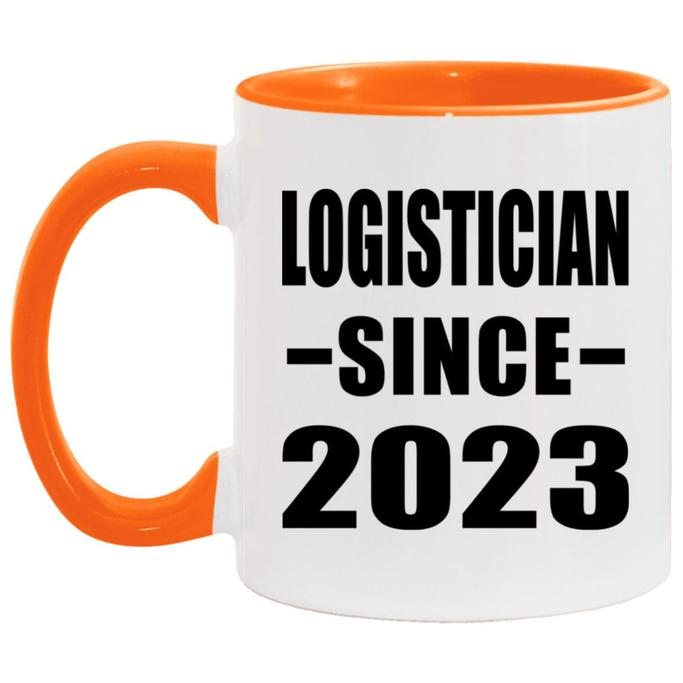 Logistician Since 2023 - 11oz Accent Mug Orange