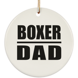 Boxer Dad - Circle Ornament