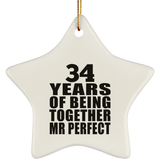 34th Anniversary 34 Years Of Being Mr Perfect - Star Ornament