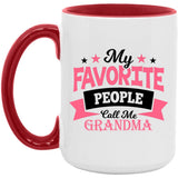 My Favorite People Call Me Grandma - 15oz Accent Mug Red