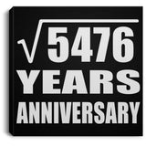 74th Anniversary Square Root of 5476 Years Anniversary - Canvas Square