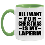 All I Want For Christmas Is My Laperm - 11oz Accent Mug Green
