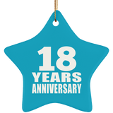 18th Anniversary 18 Years - Star Ornament