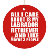 All I Care About Is My Labrador Retriever - Circle Ornament