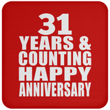 Happy 31st Anniversary 31 Years & Counting - Drink Coaster